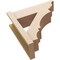 Ekena Millwork 8-in W x 24-in D x 24-in H Balboa Trad Rough Cedar Woodgrain TimberThane Outlooker, Primed Tan OUTUR080X24X24BOA04RCPR - alternate 6